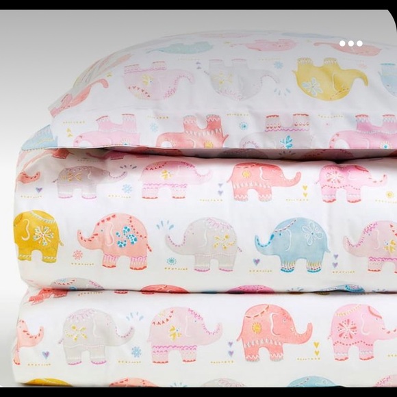 Zara Bedding Zara Home Kids Pastel Elephant Print Duvet Cover